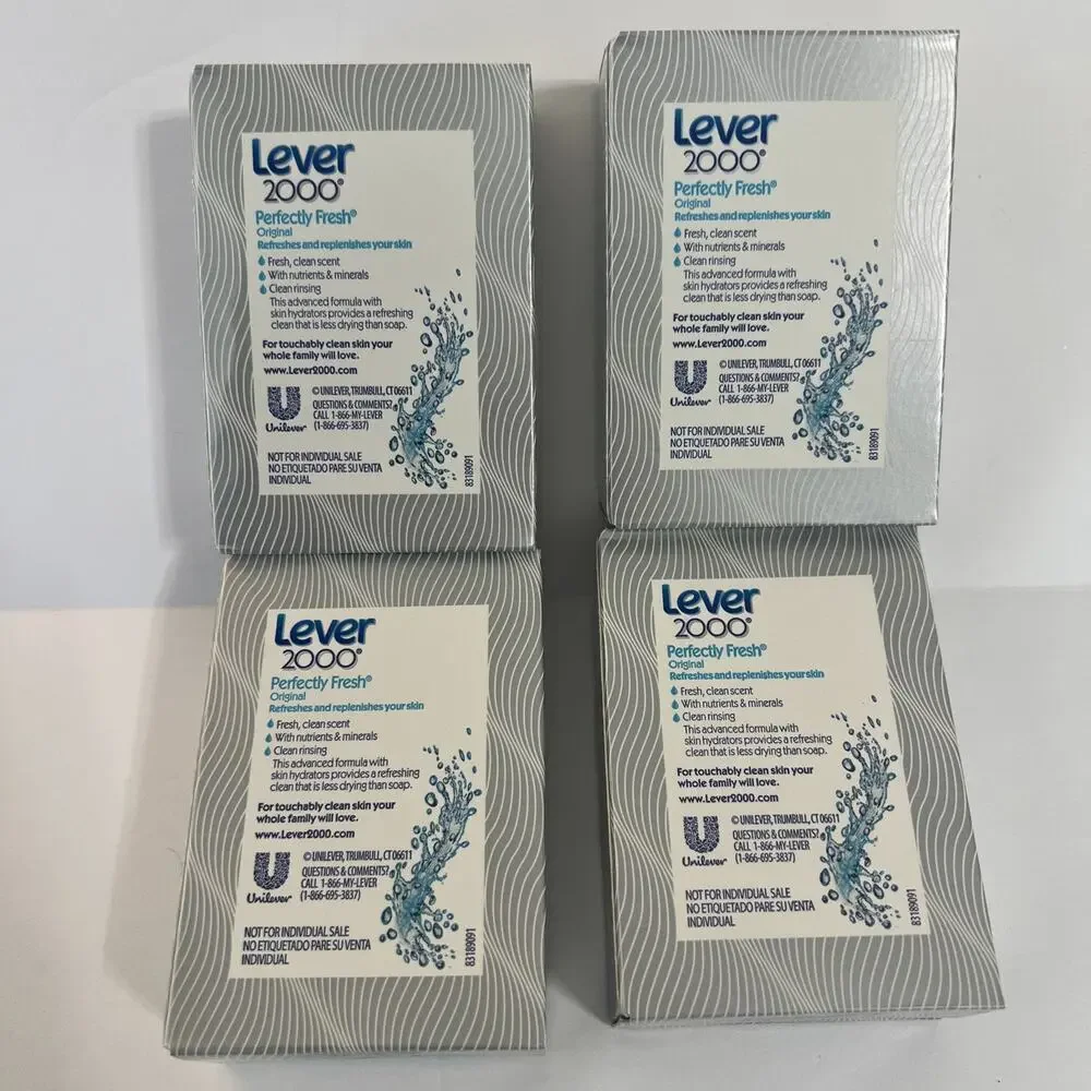 Lot Of 4 Lever 2000‎ Perfectly Fresh Bar Body Cleanser 4 oz NEW Discontinued